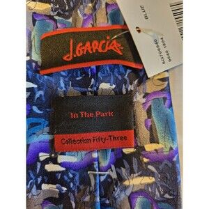 J. Garcia Vintage silk tie from the "In The Park" collection w/vibrant colors